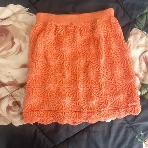 Mandarin red love letter tube top